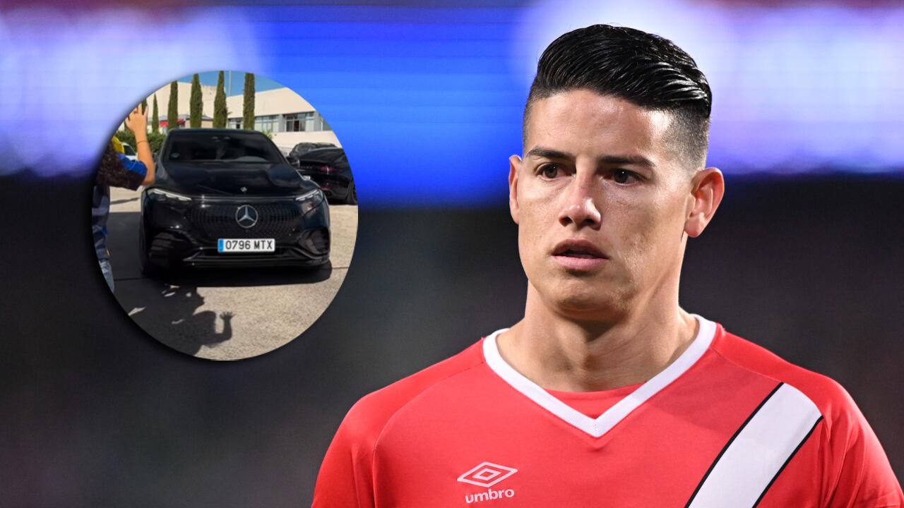 Fanáticos del Rayo Vallecano vieron a James Rodríguez en un Mercedes-Benz