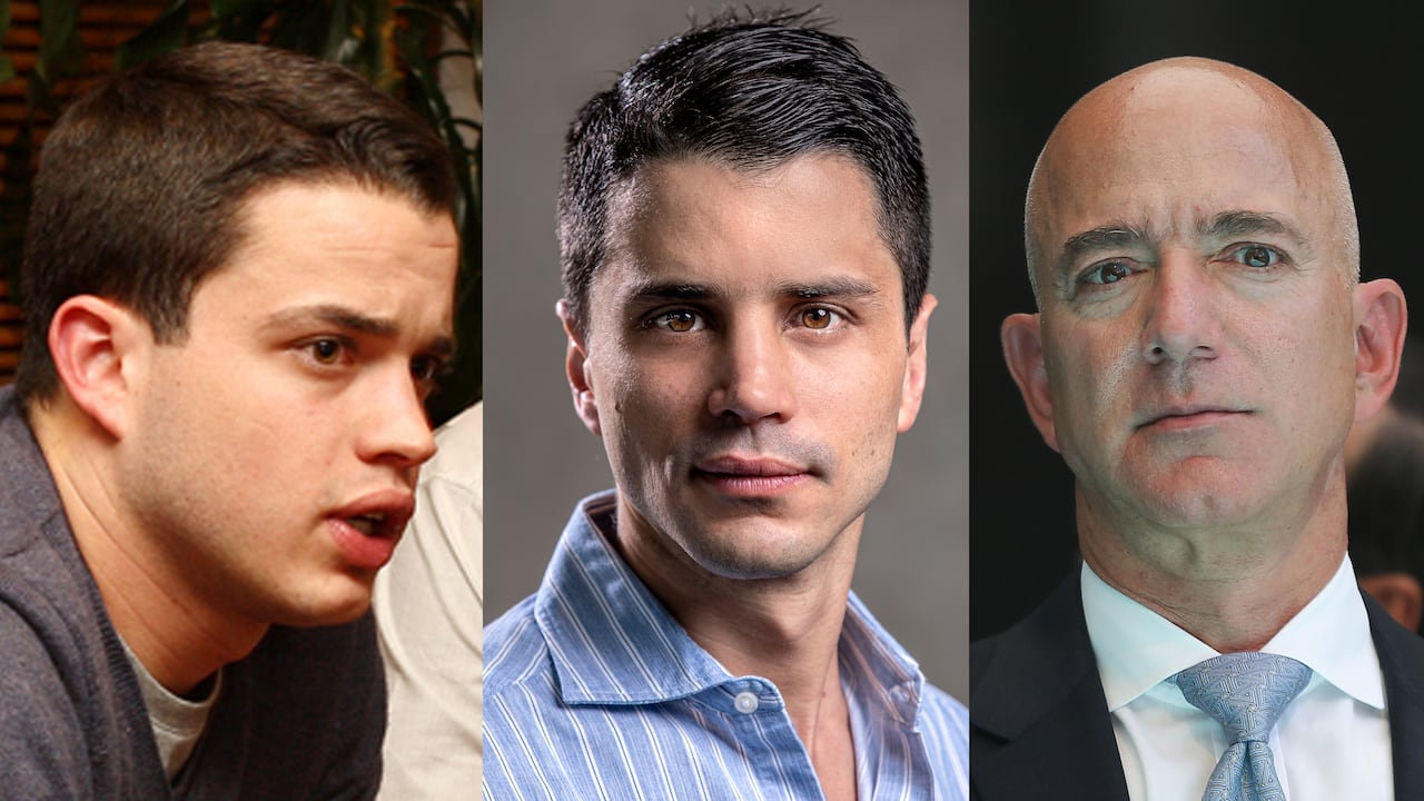 Jeff Bezos, Tomas Uribe y Jeronimo Uribe