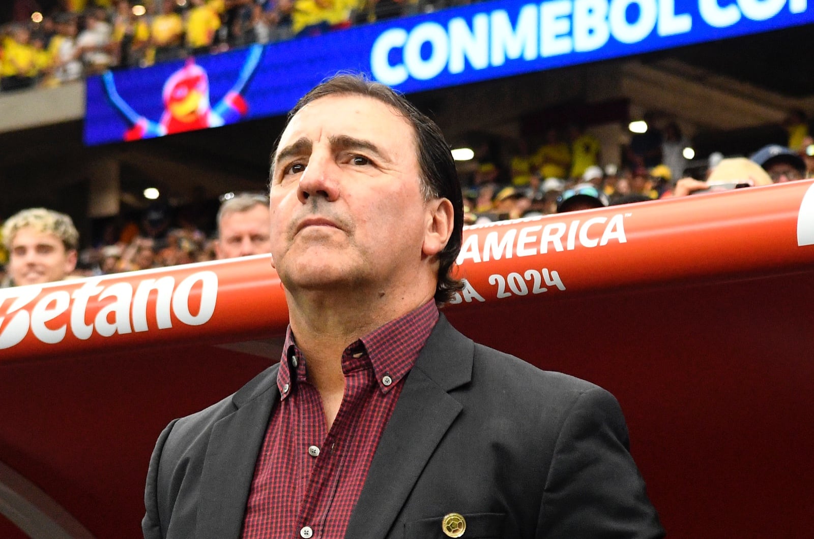 Julio 6 de 2024. Partido de fútbol Colombia Vs Panamá por Copa América 2024 (Colprensa - Cristian Álvarez) Néstor Lorenzo, Luis Diaz, James Rodríguez