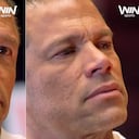 Óscar Córdoba se vio afectado al responder a una pregunta en plena entrevista.