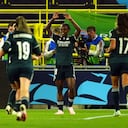 Linda Caicedo celebra contra el City