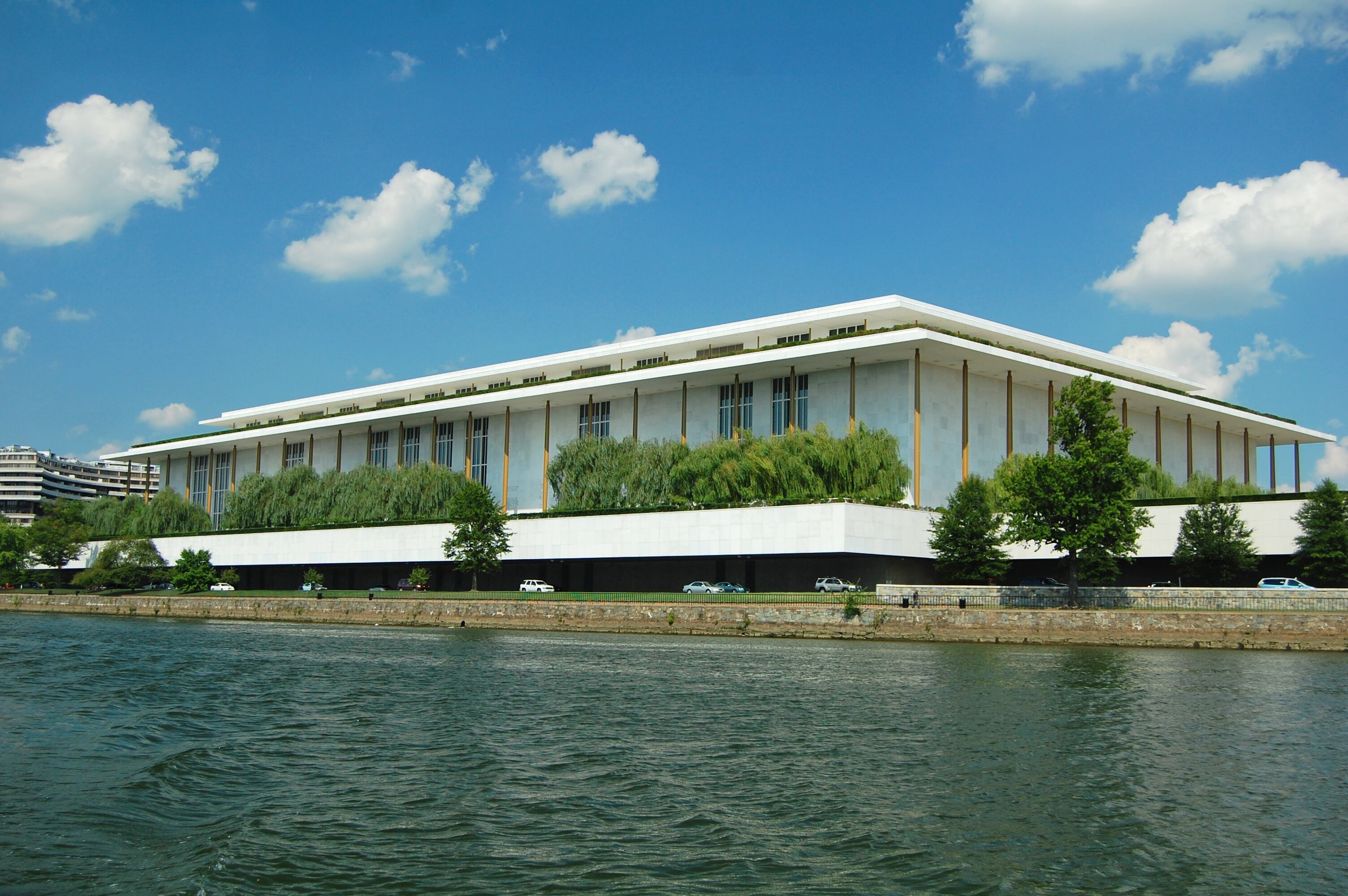 Washington DC, USA - August 16, 2012: the John F Kennedy Center for the performing arts in Washington DC, seen from the potomac river