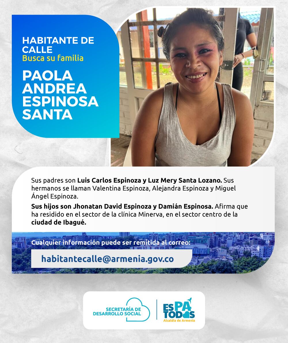 La mujer tiene dos hijos de quienes espera recibir noticias