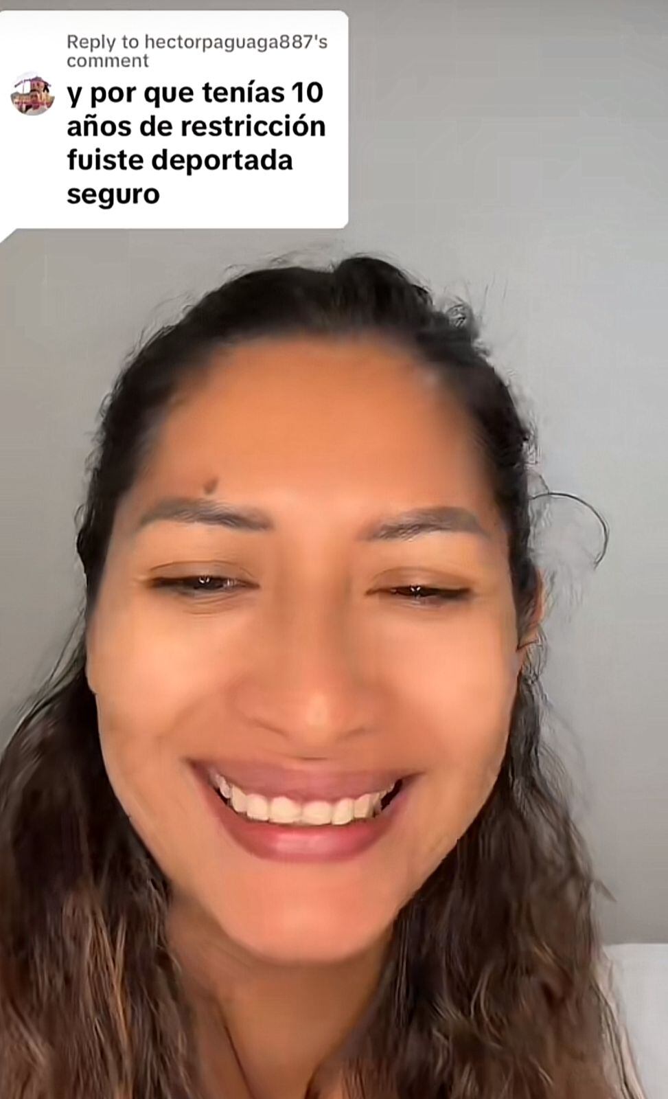 La mujer contó que había permanecido un tiempo de manera ilegal en Estados Unidos