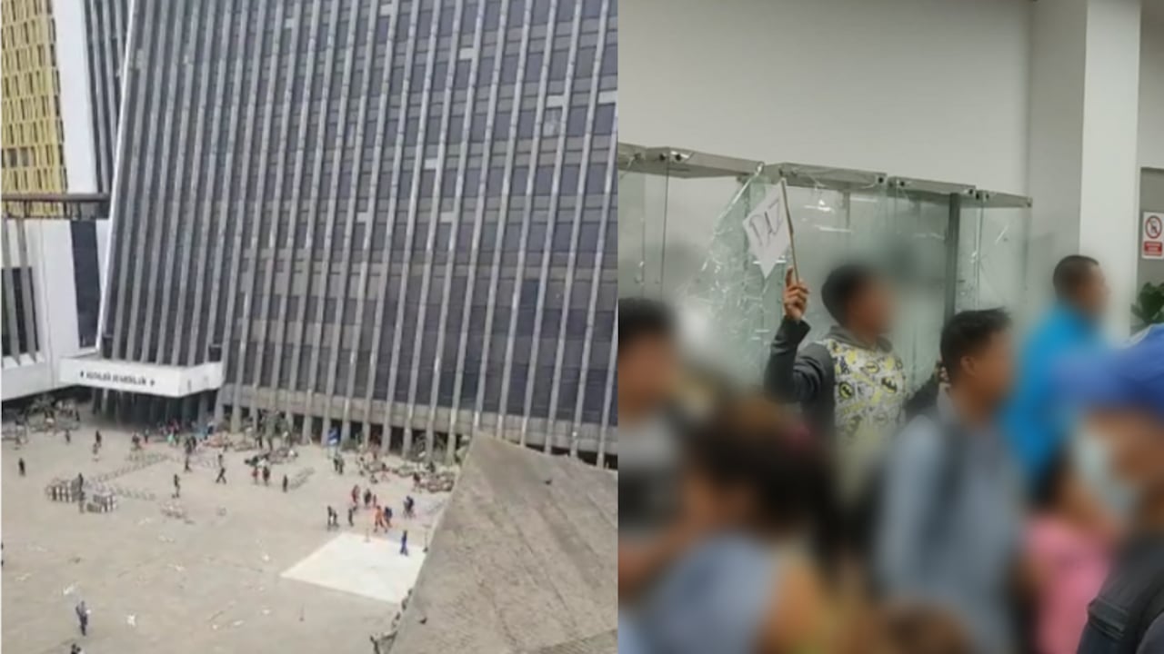 Asalto a la Alcaldía de Medellín por comunidad de indígenas.