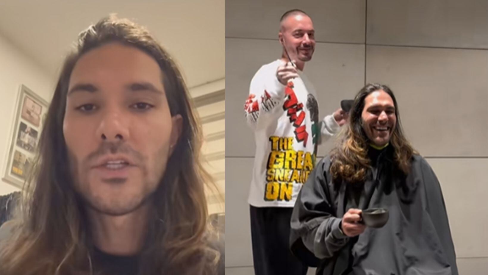 J Balvin le cortó el pelo a Riko “El Monumental”