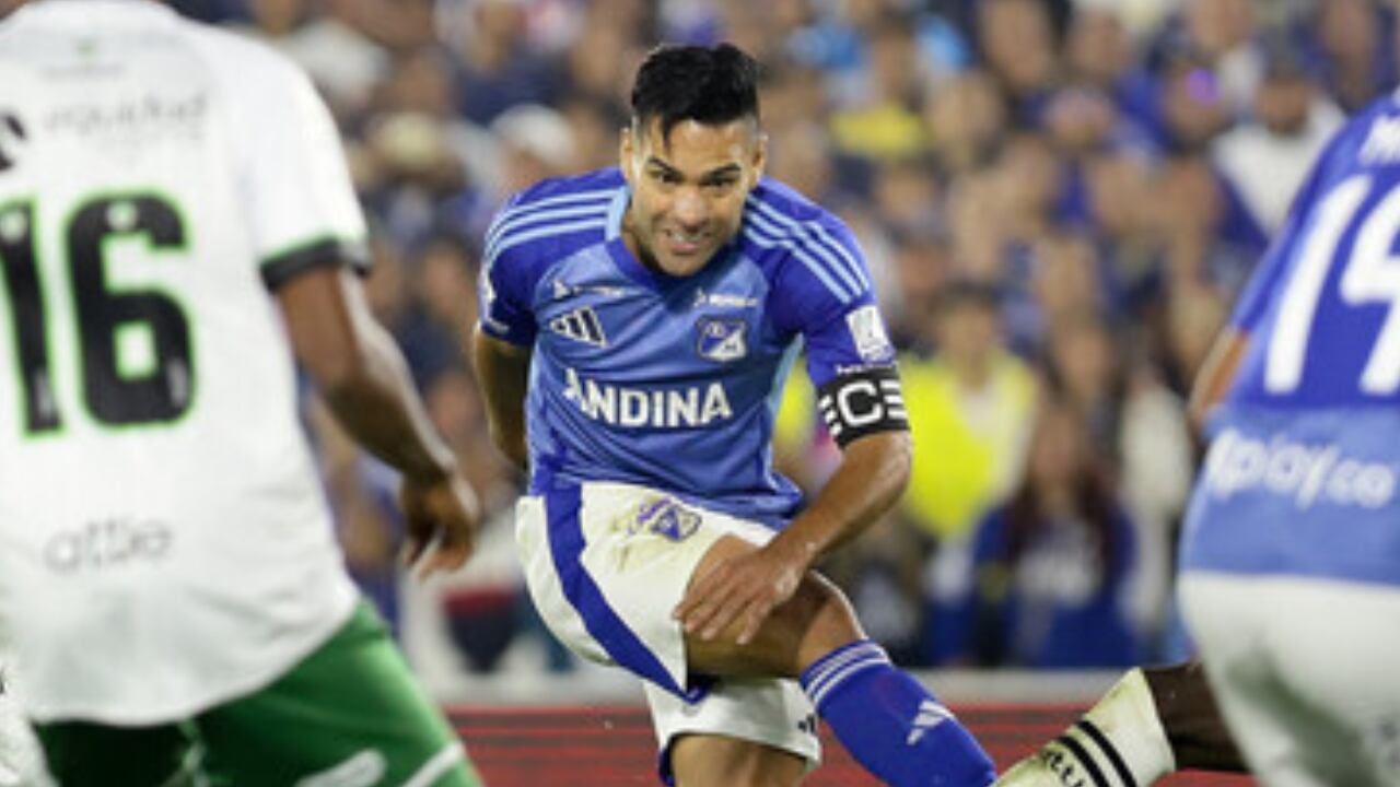 Falcao García con la camiseta de Millonarios, equipo donde tiene contrato hasta junio de este 2025.