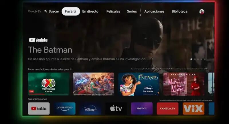 Google TV ofrece acceso a más de 800 canales gratis.