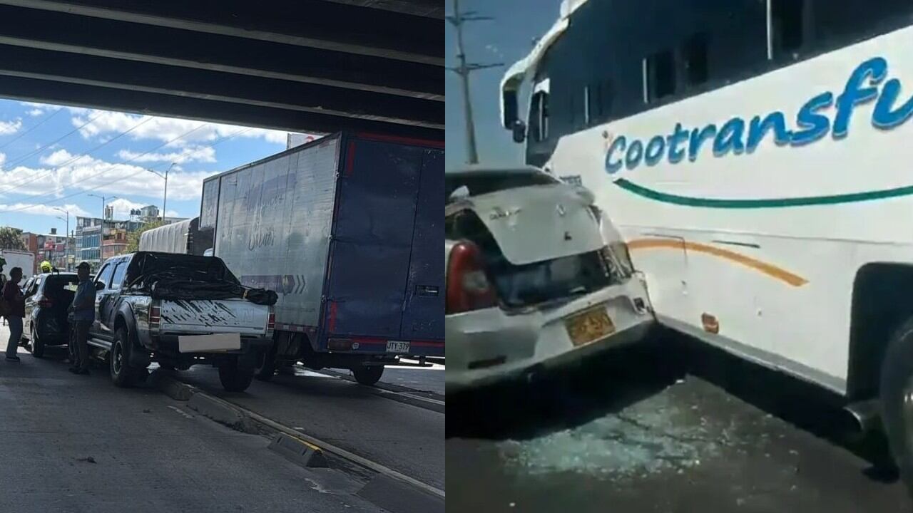 Varios accidentes se presentaron en Bogotá durante esta jornada.