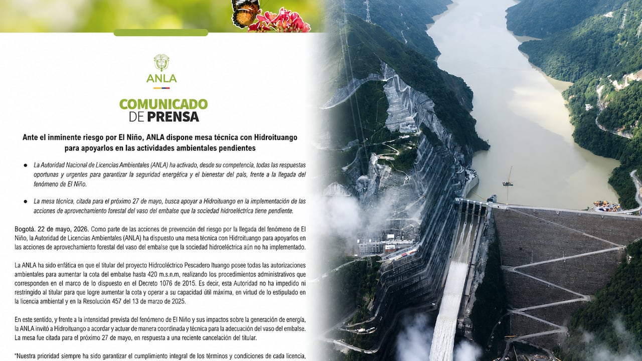 La Anla explicó que el embalse de Hidroituango tiene definido un nivel máximo de operación.