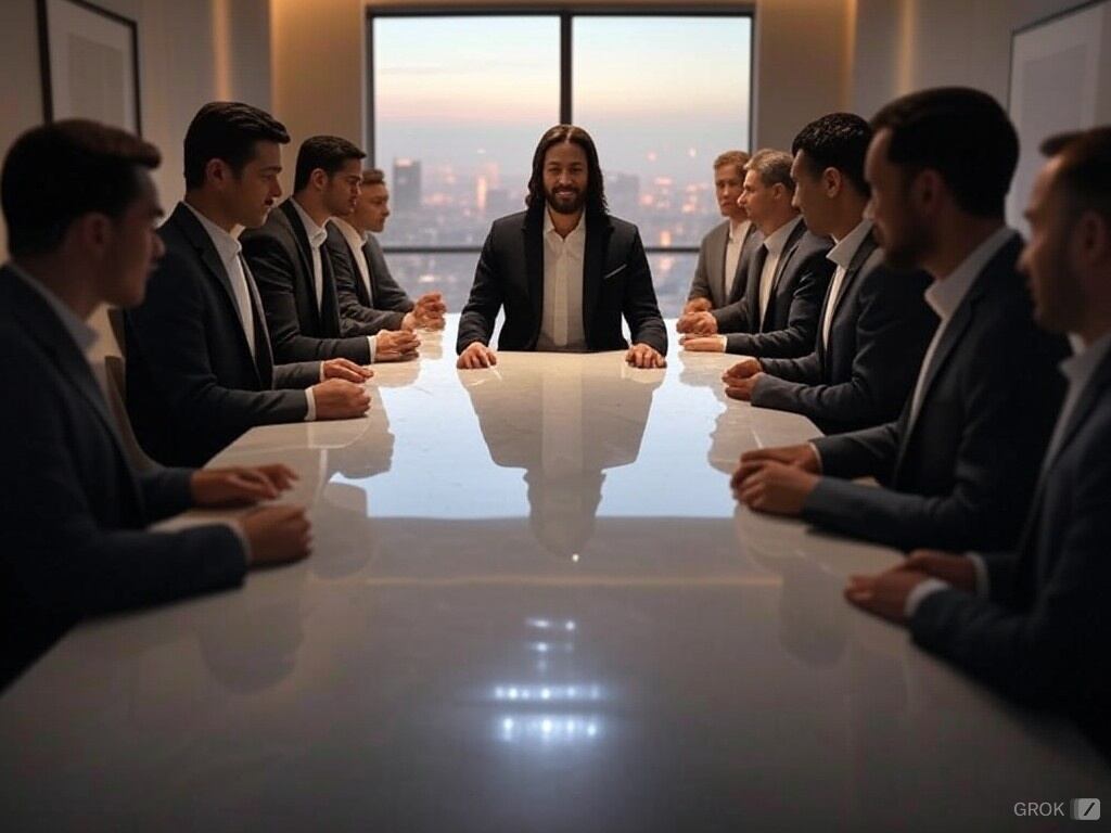 La inteligencia artificial imagina una versión moderna de la "Última Cena", adaptada a la era digital y la inclusión.