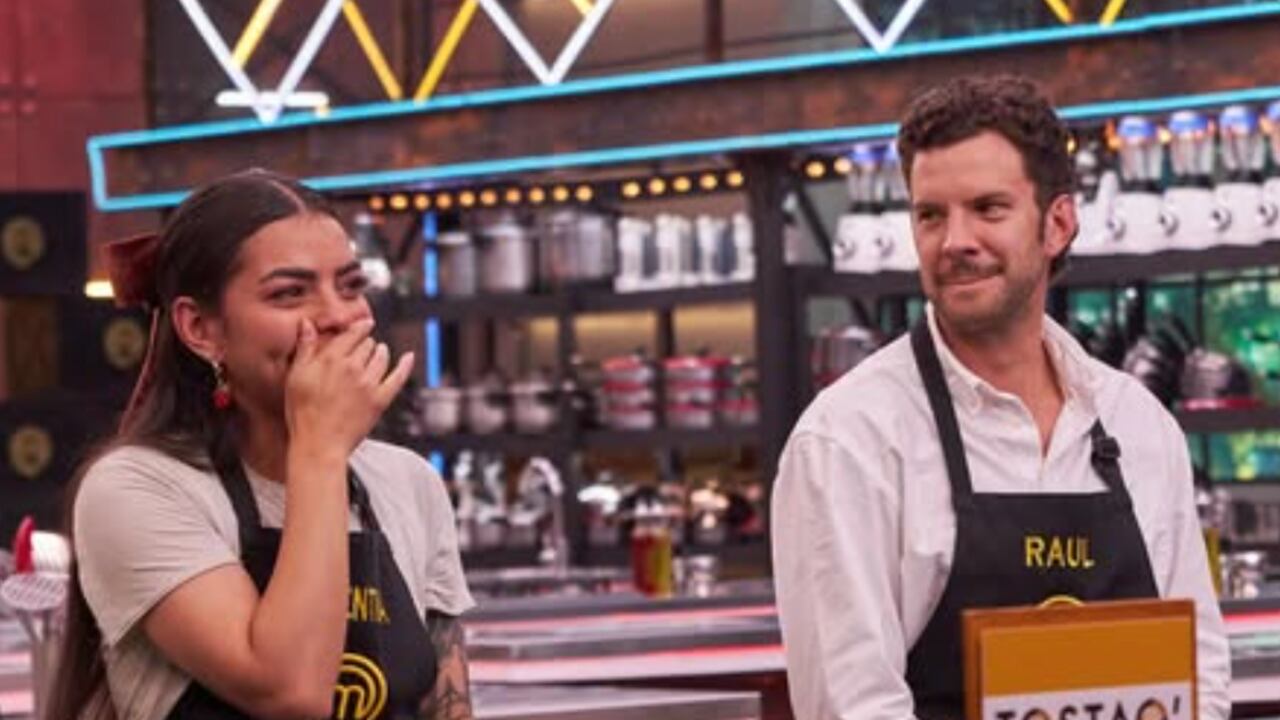 Raúl Ocampo y Valentina Taguado durante su participación en Masterchef Celebrity.