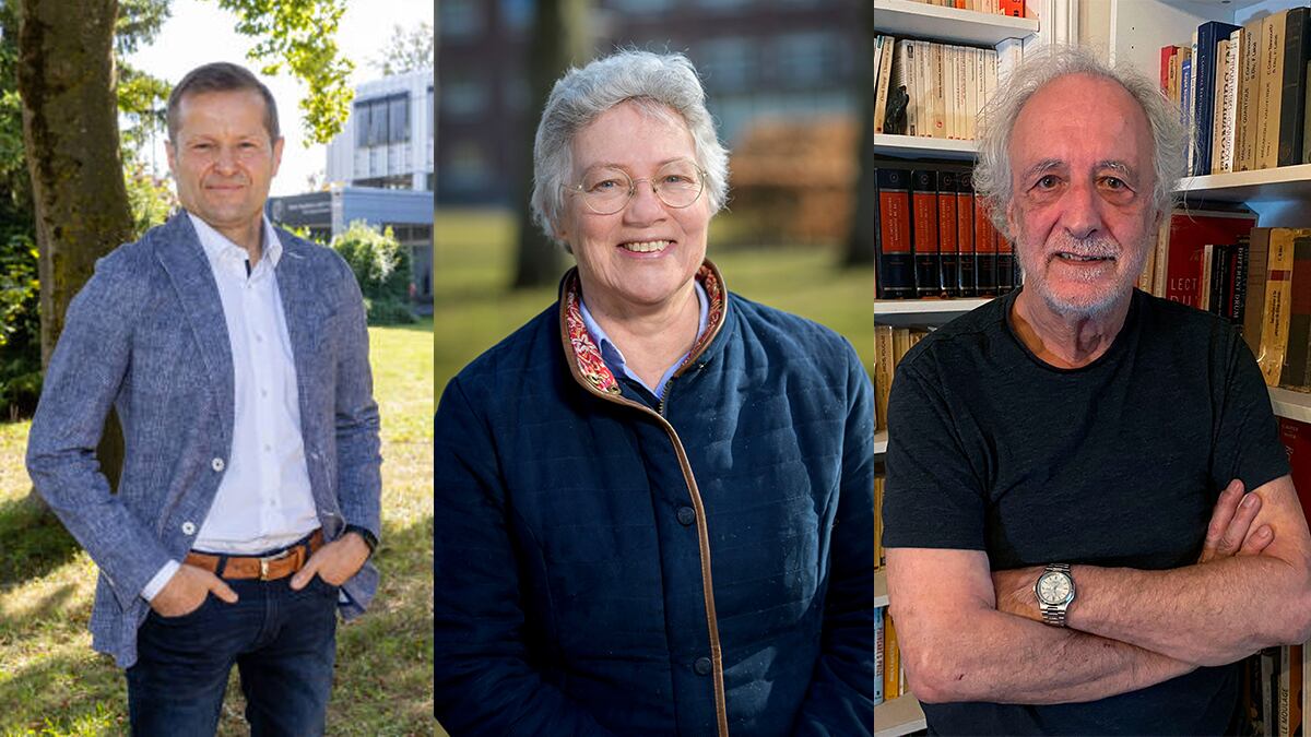 Ferenc Krausz, Anne L'Huillier y Pierre Agostini, ganadores del Nobel de Física 2023.