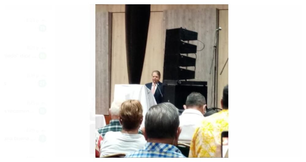 Alberto Santofimio, en una charla en Ibagué