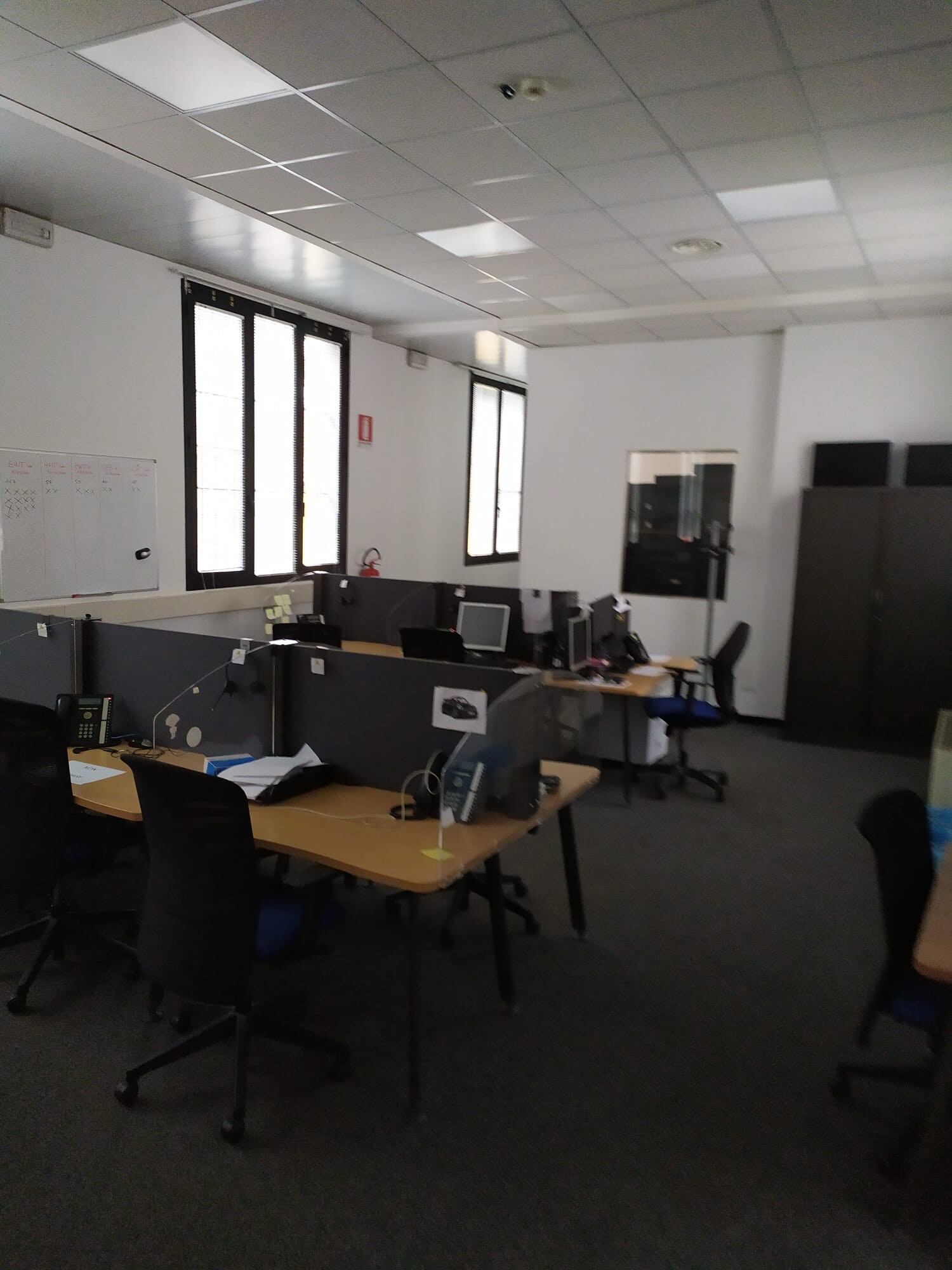 La oficina donde Ericka Olaya se contagió de covid, en su último día de trabajo.