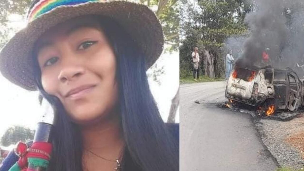 Los hombres armados le prendieron fuego a la camioneta de la Unidad Nacional de Protección en la que se movilizaba la mujer.
