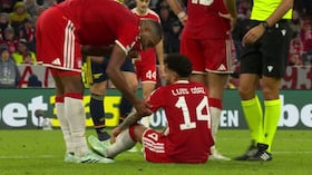 Luis Díaz salió lesionado del juego entre Bayern Múnich y Arsenal