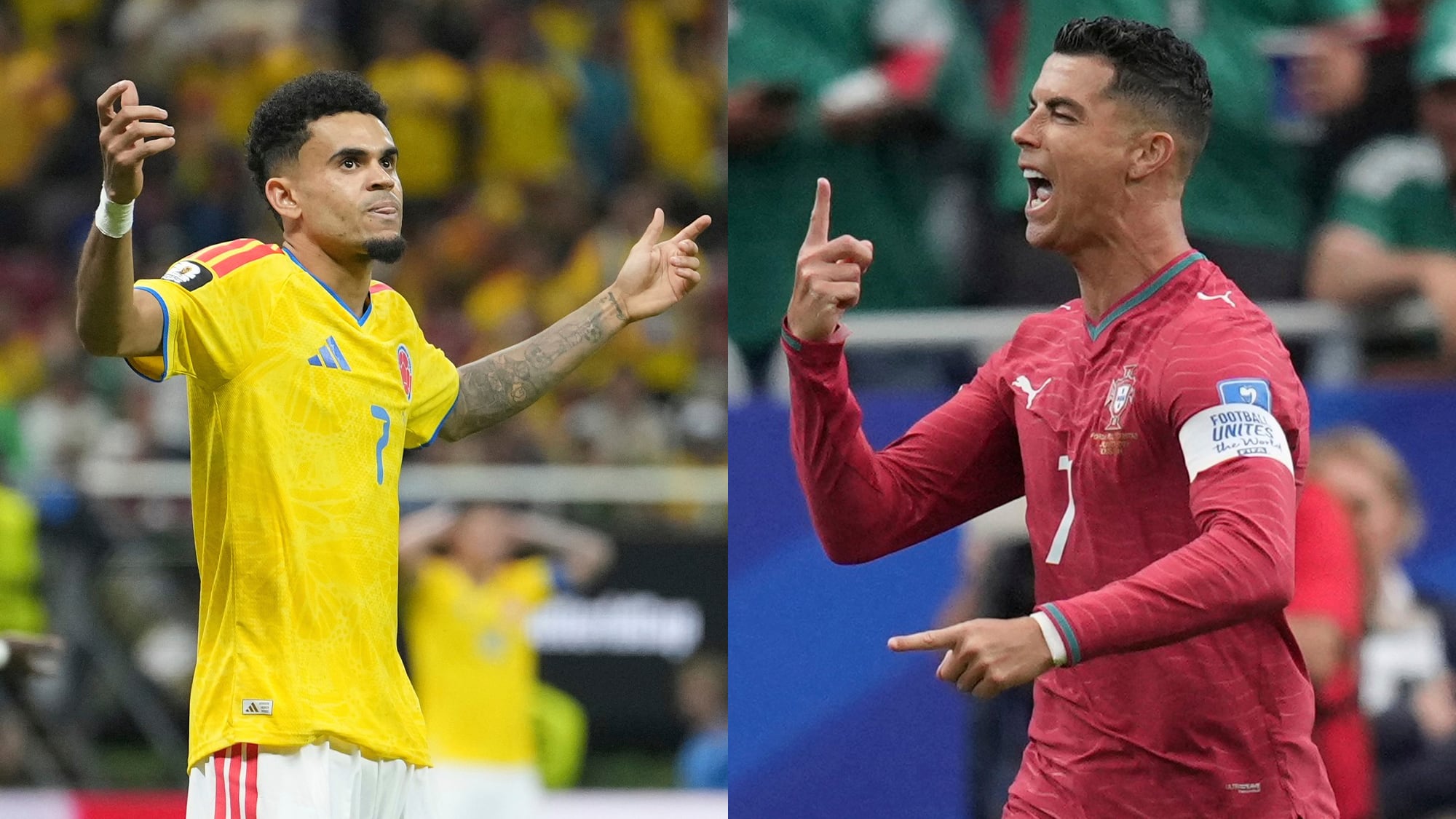 Cristiano Ronaldo y Luis Díaz