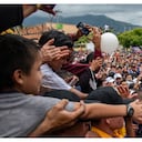 El presidente Gustavo Petro, en su visita a El Tarra (Norte de Santander), en el Catatumbo
