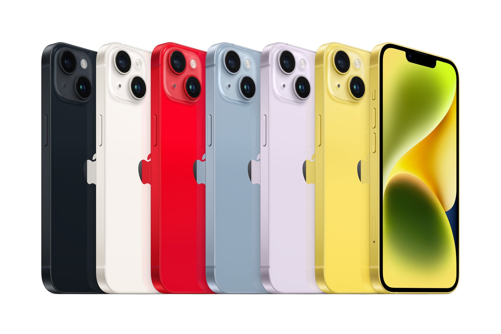 Apple lanzó un modelo iPhone 14 de color amarillo.
