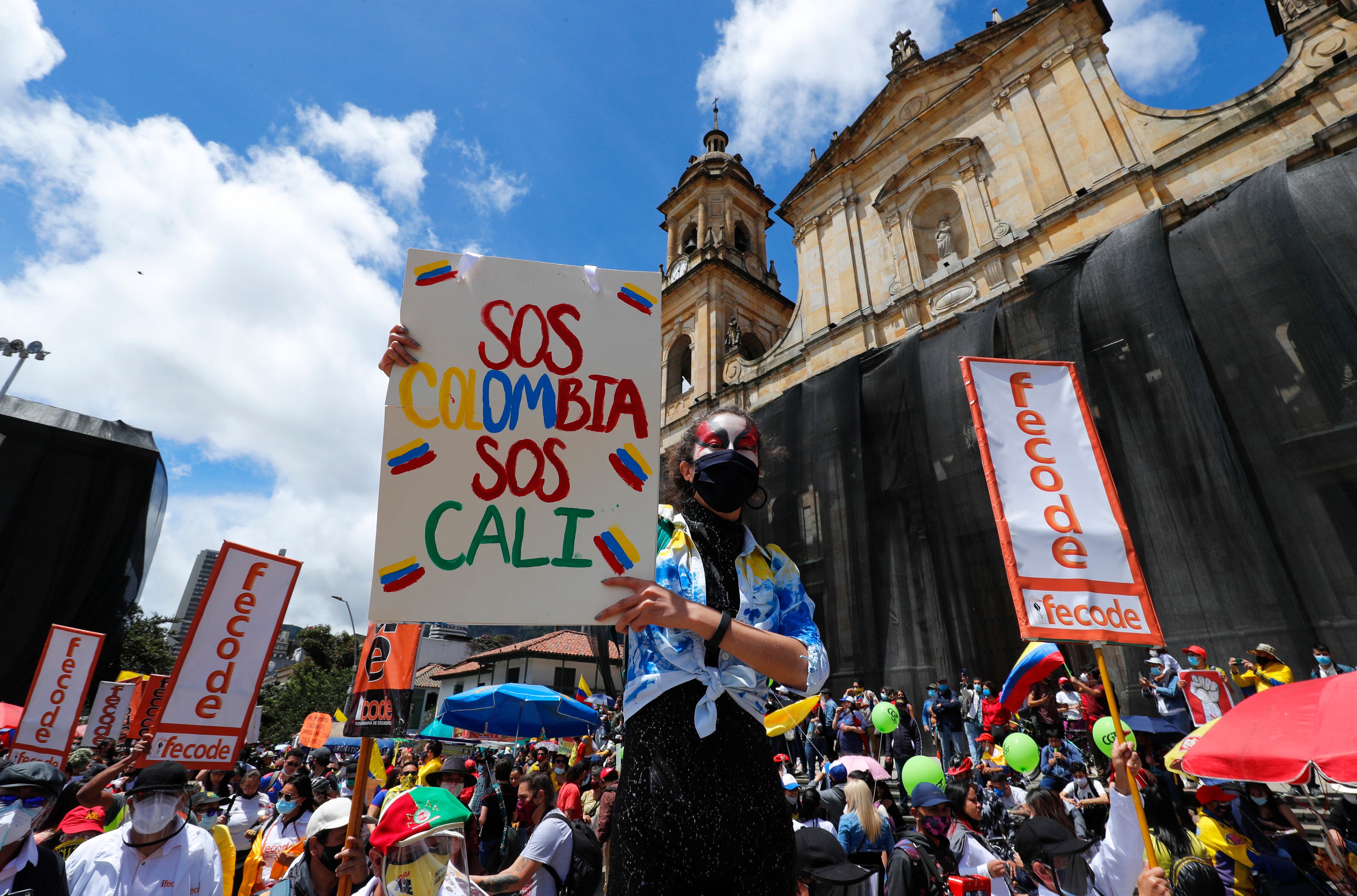 Jornada de Paro Nacional en el Centro de Bogotá convocado por el Comité del Paro mayo 12 del 2021