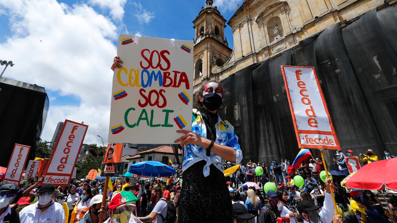 Jornada de Paro Nacional en el Centro de Bogotá convocado por el Comité del Paro mayo 12 del 2021