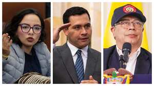 Jennifer Pedraza, Mauricio Marín y Gustavo Petro.