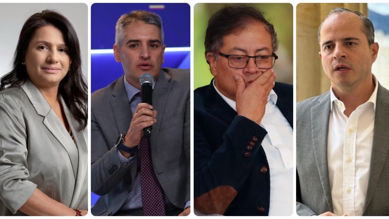 Paola Holguín, Andrés Julián Rendón, Gustavo Petro y Juan Espinal.