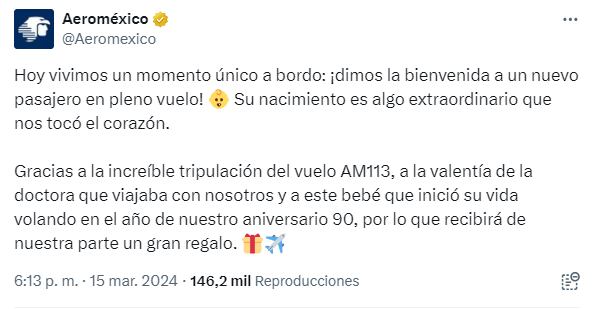 Aeroméxico se pronuncio al respecto en sus redes sociales