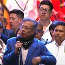 El presidente saliente, Gustavo Petro, agitó su discurso a pocos días de salir de la Casa de Nariño.