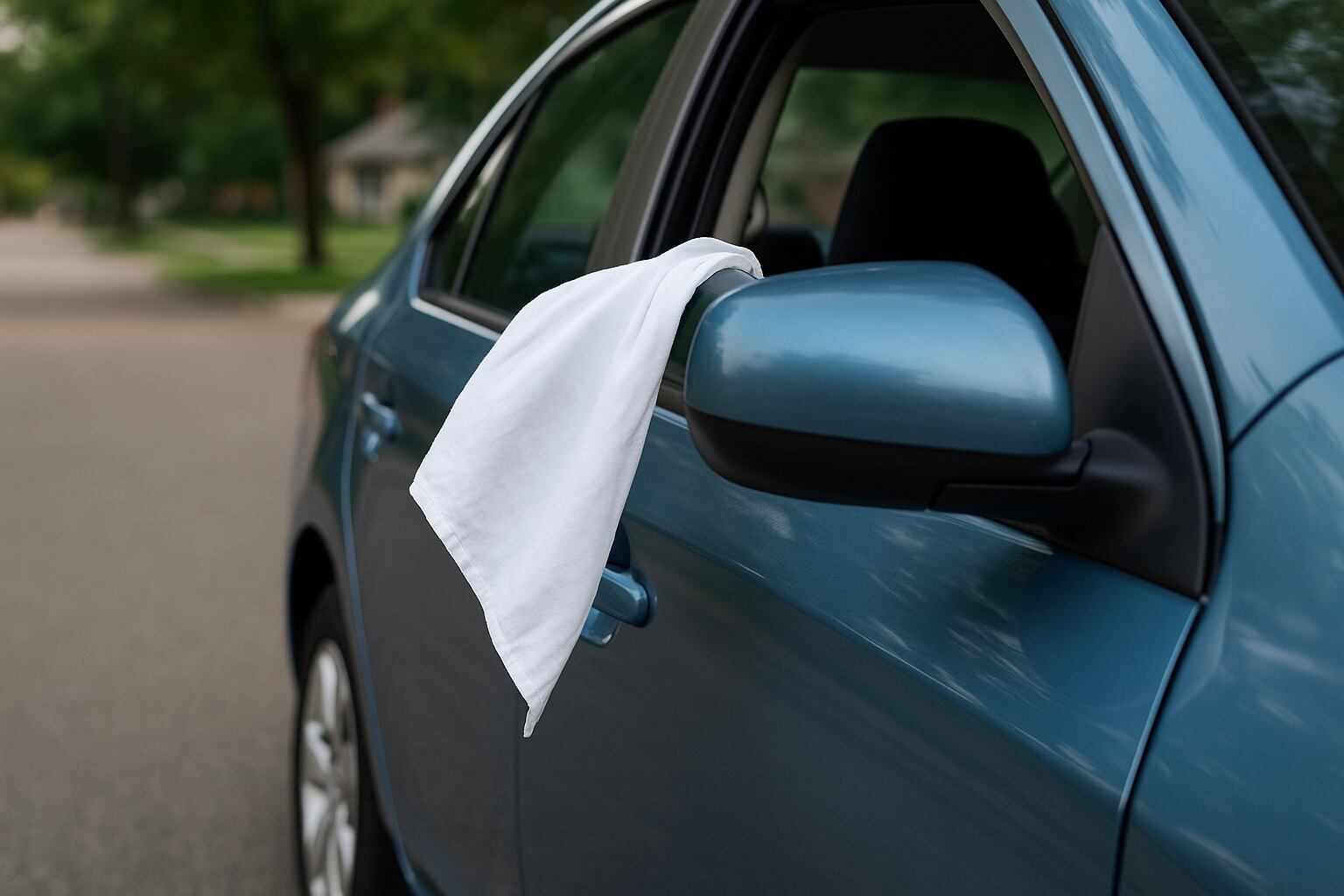 Este gesto, del trapo blanco por la ventana, es una señal de alerta y auxilio.