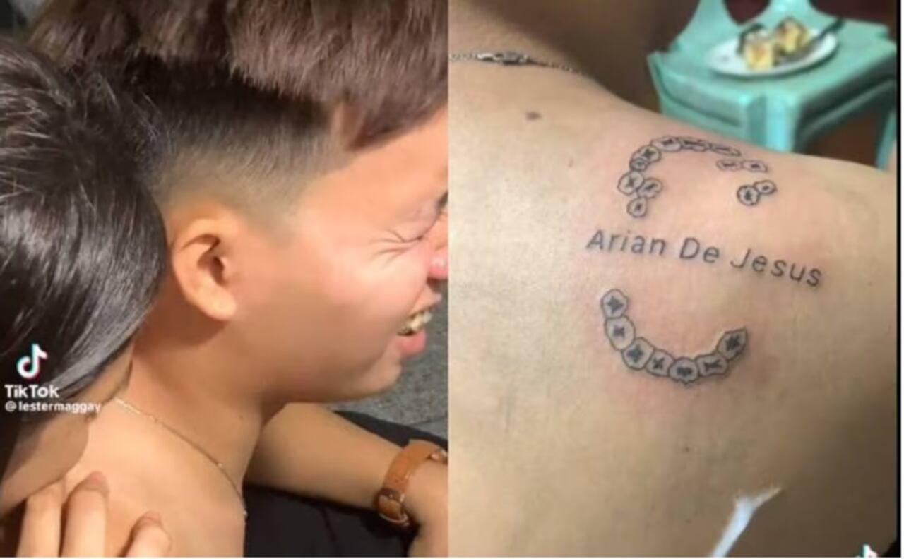 El tatuaje se hizo viral en redes sociales donde fue muy criticado. Foto: Captura de Pantalla Tik Tok @lestermaggay