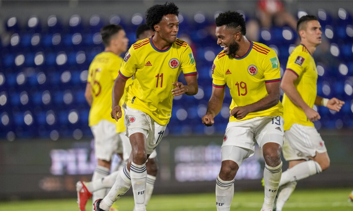 Juan Guillermo Cuadrado y Miguel Ángel Borja - Selección Colombia