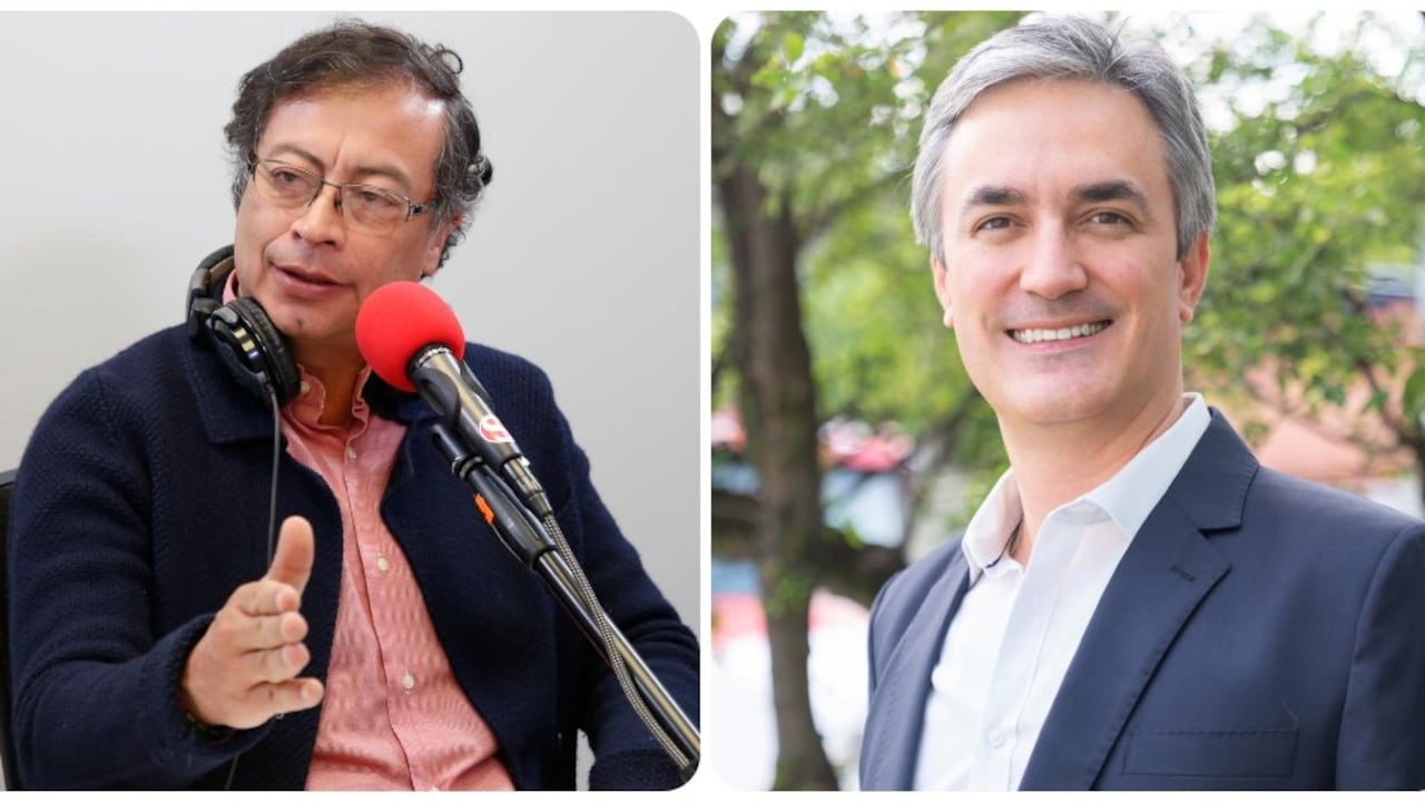 Gustavo Petro y Christian Garcés, representante del Centro Democrático.