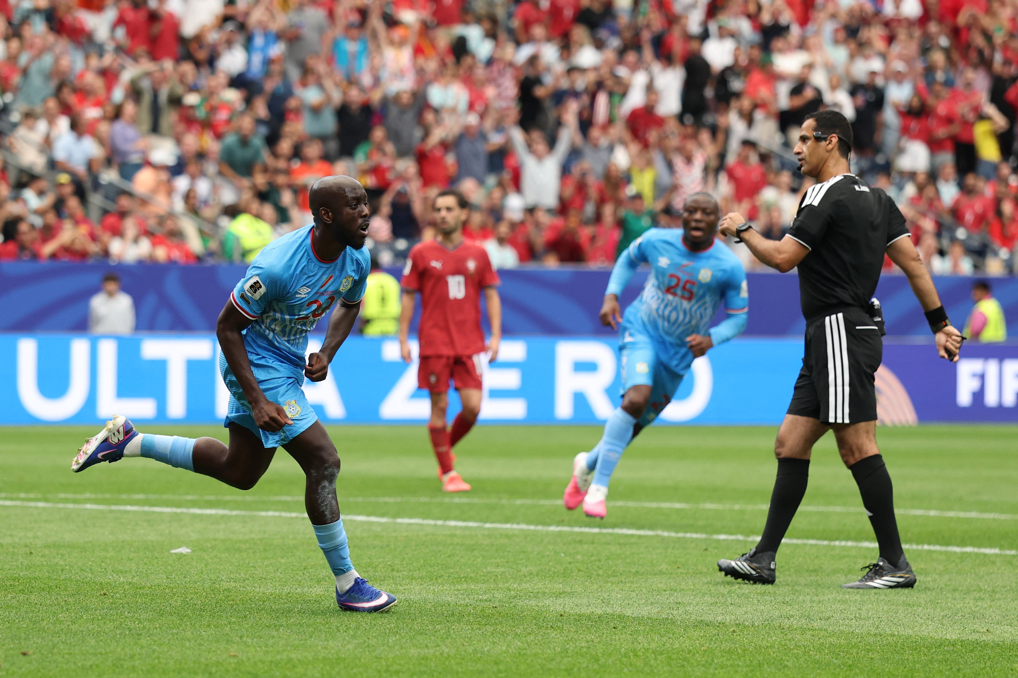 Yoane Wissa, delantero de RD del Congo que marcó a Portugal en la fecha 1 del Mundial 2026.
