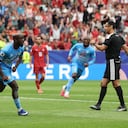 Yoane Wissa, delantero de RD del Congo que marcó a Portugal en la fecha 1 del Mundial 2026.