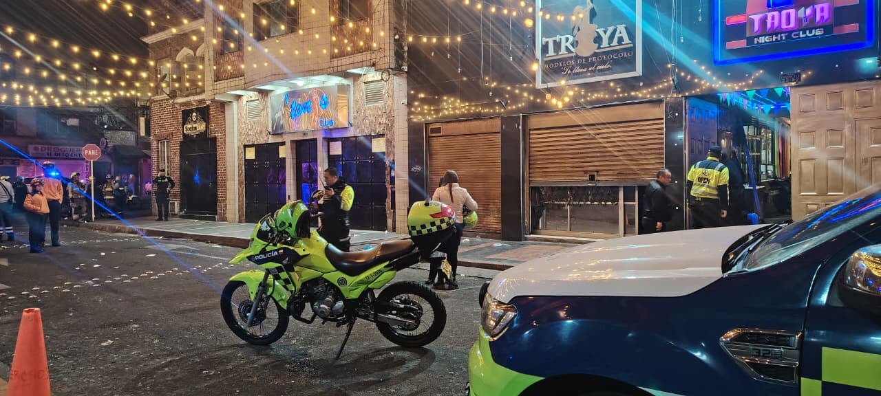 Explosión en la noche del 22 de enero en Bogotá.
