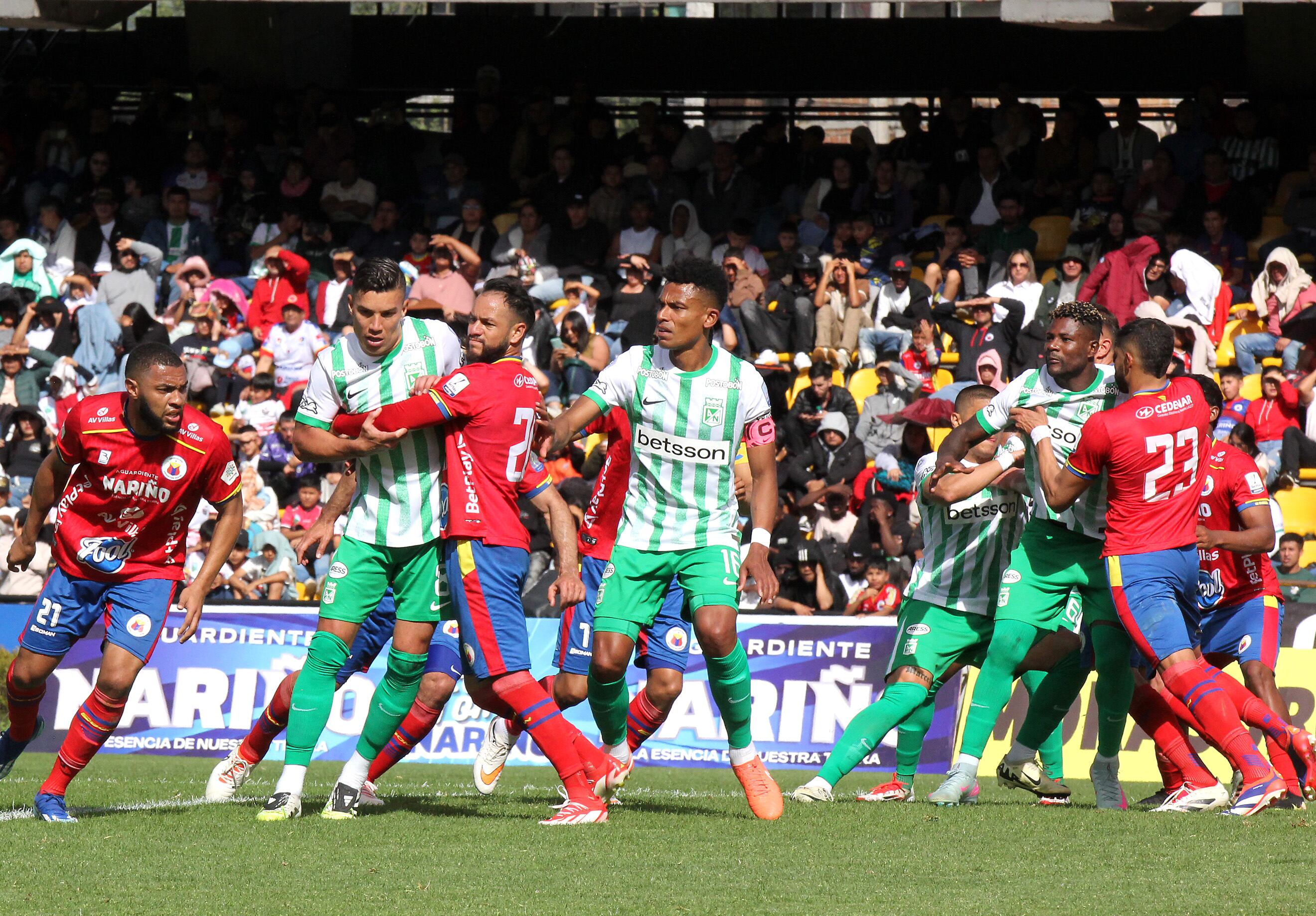 BOGOTÁ, 18 de octubre de 2025.- Deportivo Pasto vs Atletico Nacional, Liga BetPlay 2025-2. (Colprensa-Sebastián Castro).