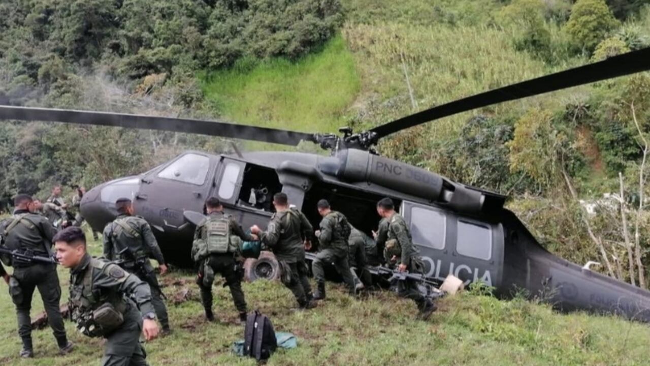 El incidente ocurrió en Antioquia con una aeronave de la Policía Nacional.