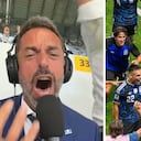Los narradores argentinos, como Pablo Giralt (izq.) dejaron la garganta en el relato, tras el gol de Lautaro Martínez contra Inglaterra.
