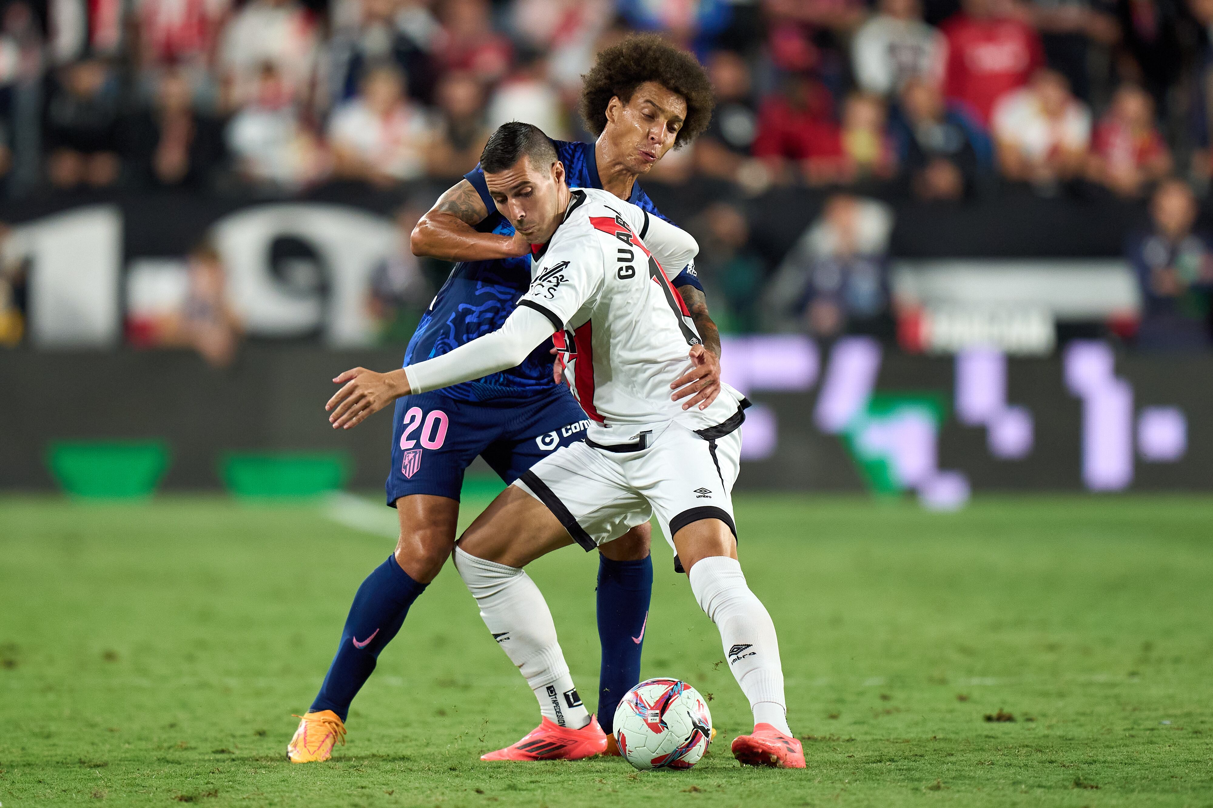 Sergio Guardiola disputando un partido con el Rayo Vallecano de Madrid.