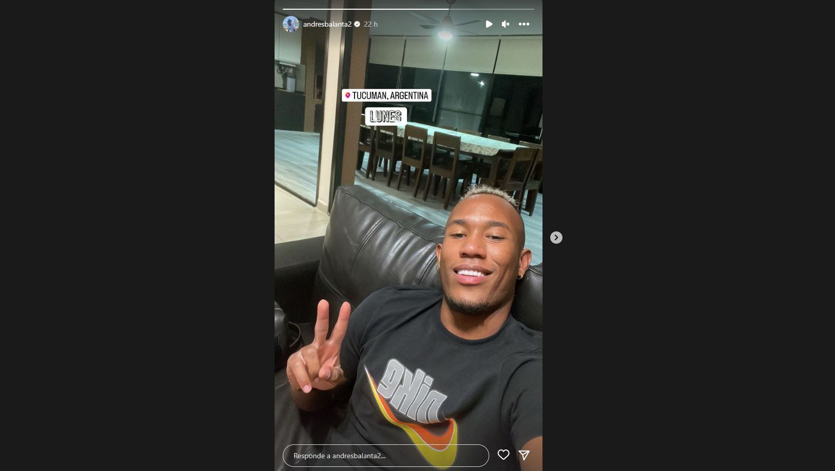 Andrés Balanta llegó este lunes a Argentina para unirse a Atlético Tucumán