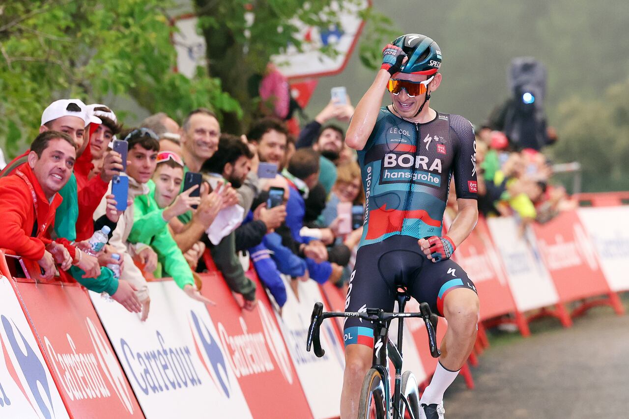 Lennard Kämna logró su primera victoria de etapa en la ronda ibérica.