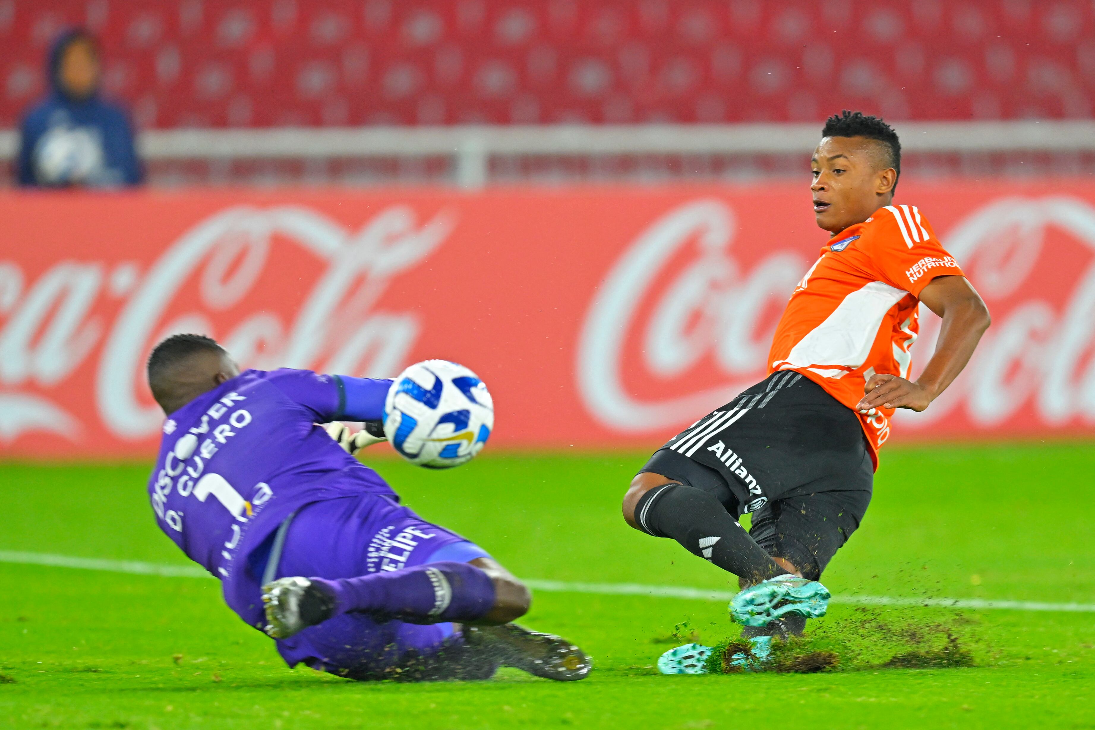 En el partido de ida Millonarios empató en condición de visitante ante el equipo ecuatoriano. Foto: AFP.