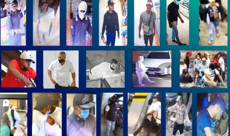 Esta vez el cartel de los más buscados fue con fotos reales de cámaras de seguridad, donde quedaron delinquiendo