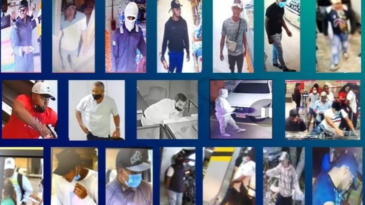Esta vez el cartel de los más buscados fue con fotos reales de cámaras de seguridad, donde quedaron delinquiendo