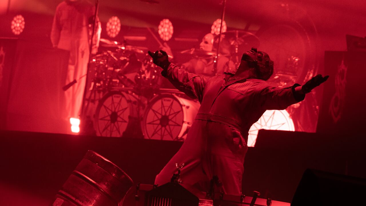Clown y Slipknot, en el Movistar Arena, el noviembre 5, 2024, en la primera de dos noches en la capital.