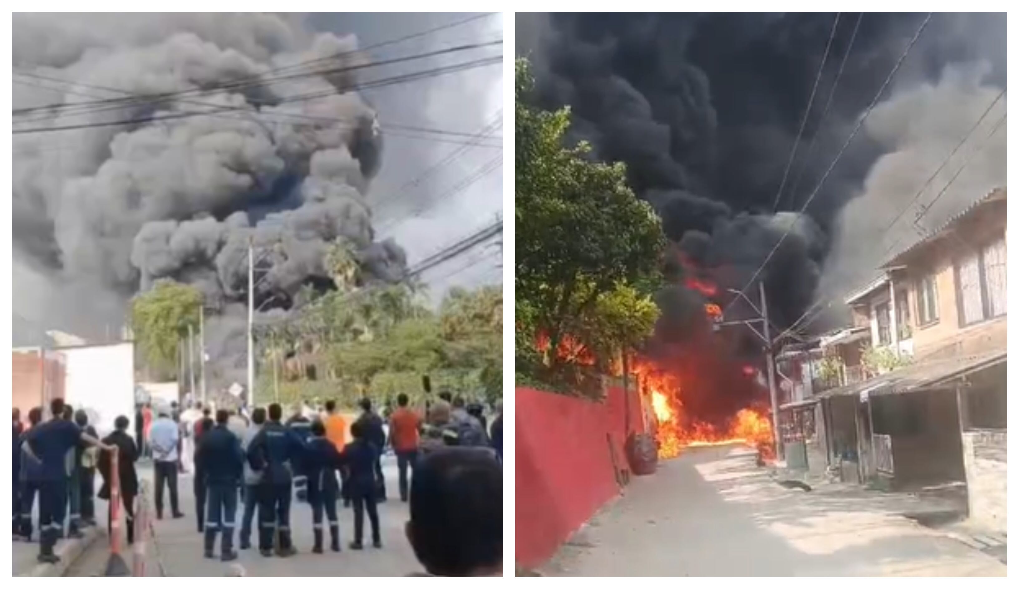 Incendio zona industrial de La Estrella, Antioquia.
