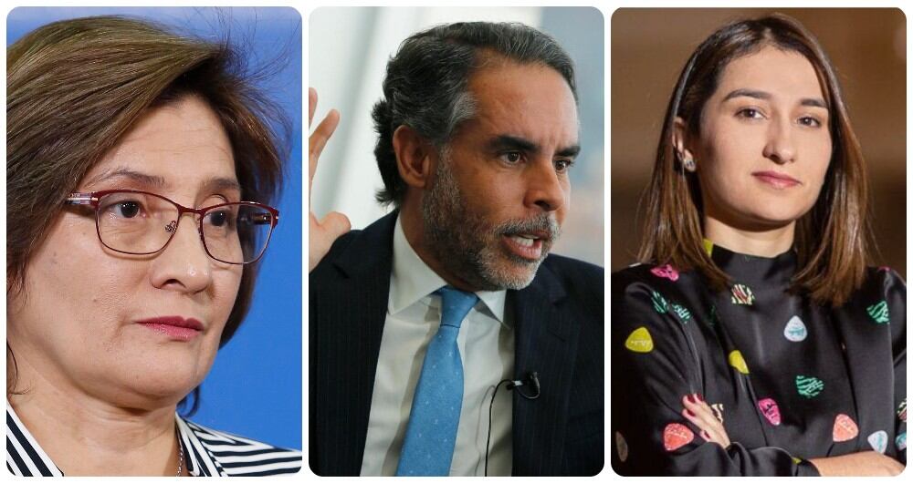 Martha Mancera, Armando Benedetti y Laura Sarabia.