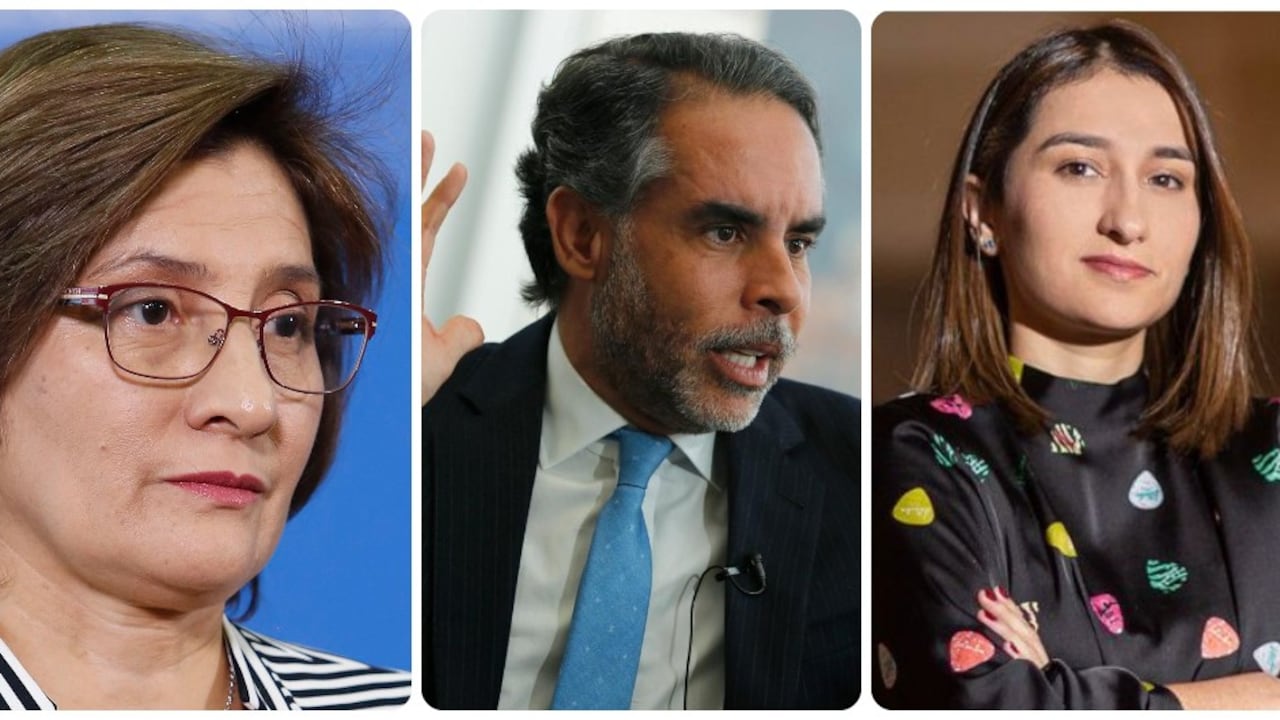 Martha Mancera, Armando Benedetti y Laura Sarabia.